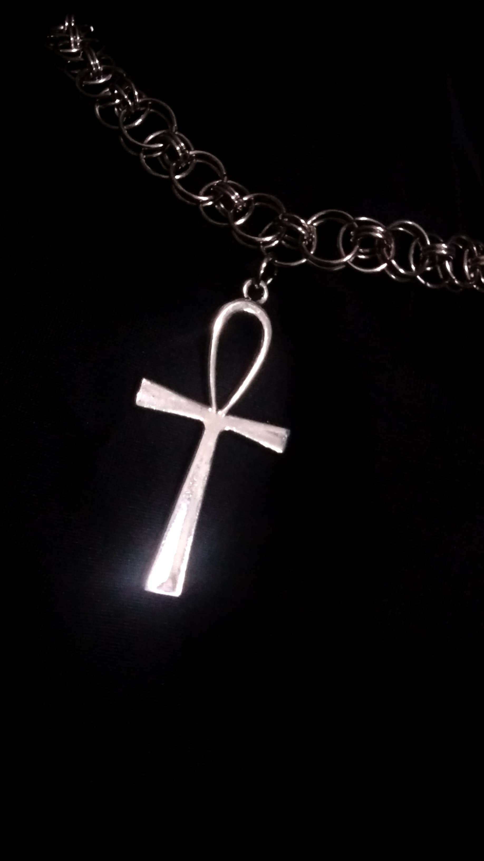 Colar Ankh Chainmail foto 4