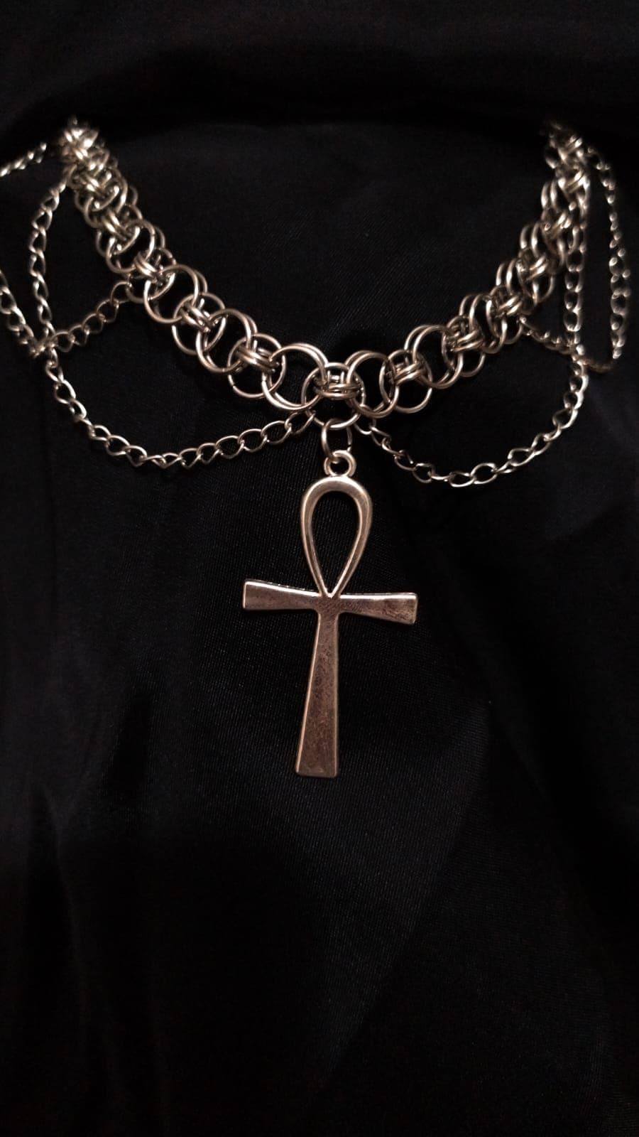 Colar Ankh Chainmail